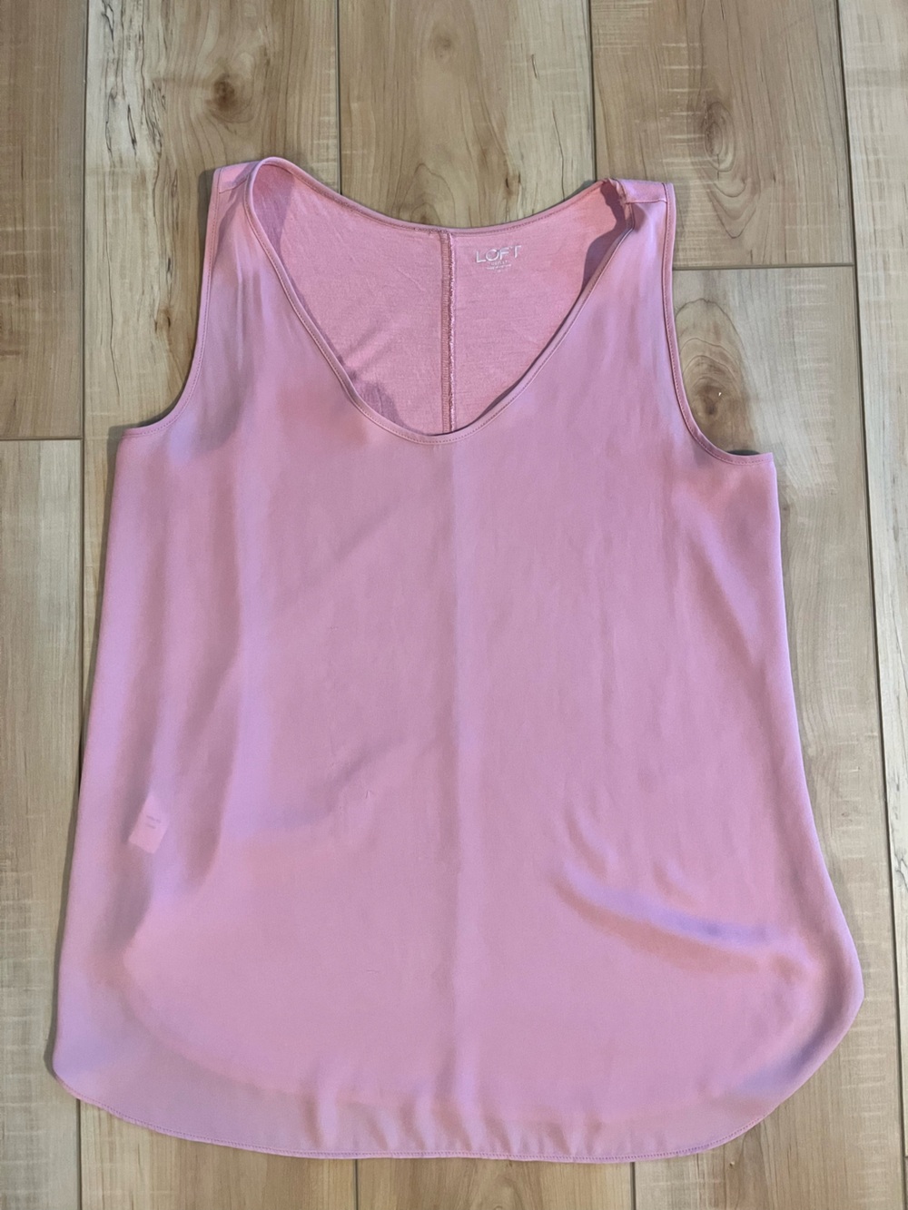 LOFT Pink V-Neck Sleeveless Tank
